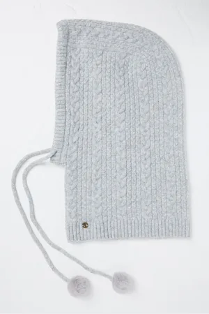 Fat Face Cable Knit Hood Hat