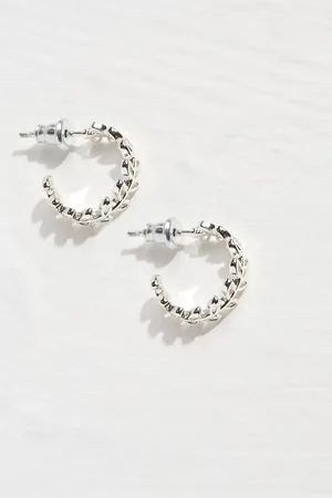 Fat Face Daisy Tone Hoops Earrings