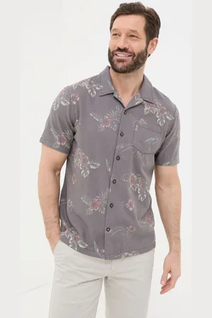 Fat Face Short Sleeve Hibiscus Print Shirt