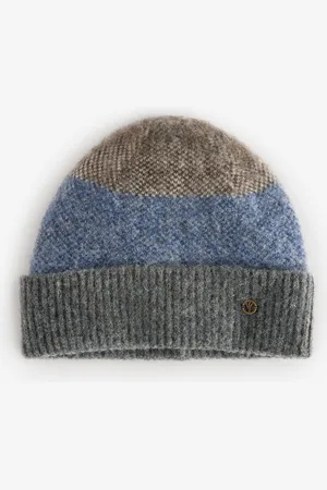 Fat Face Lambswool Colourblock Beanie Hat