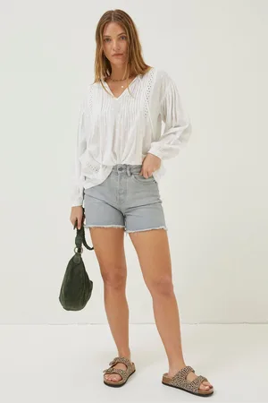 Fat Face Courtney Cut Off Denim Shorts