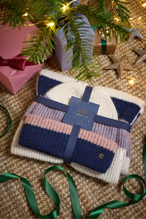 Fat Face Colourblock Hat and Scarf Gift Set