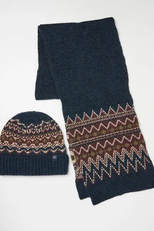 Fat Face Fair Isle Hat and Scarf Gift Set