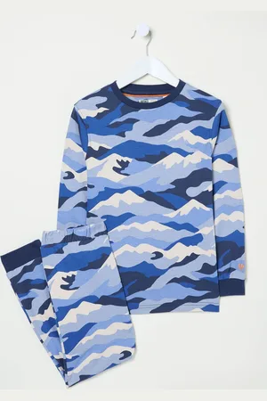 Fat Face Camo Print PJ Set Camo Print 100% Cotton Pyjama Set