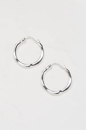 Fat Face Hammered Hoops