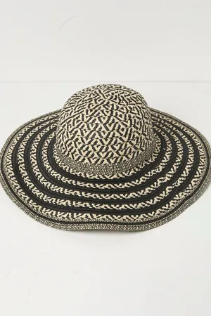 Fat Face Geo Floppy Straw Hat