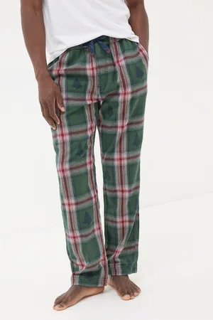 Fat Face Christmas Tree Check Pyjama Bottoms
