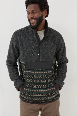 Fat Face Haxby Dark Skies Printed Half Neck Sweatshirt