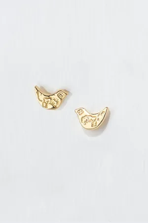 Fat Face Bird Stud Earrings