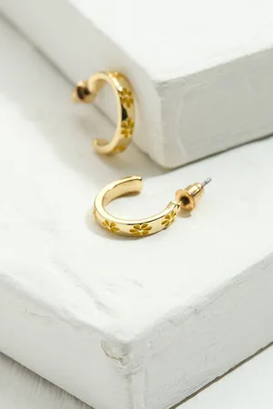Fat Face Enamel Daisy Stud Earrings