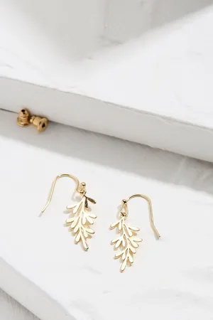 Fat Face Leaf Drop Earrings