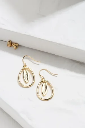 Fat Face Pendant Drop Earrings