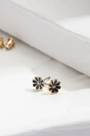 Fat Face Enamel Daisy Stud Earrings