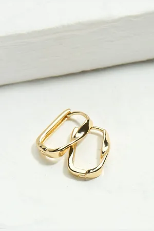 Fat Face Twist Oval Hoop Earrings
