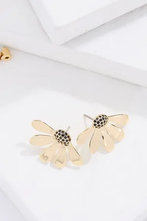 Fat Face Flower Petal Earrings