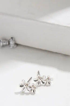 Fat Face Double Flower Stud Earrings