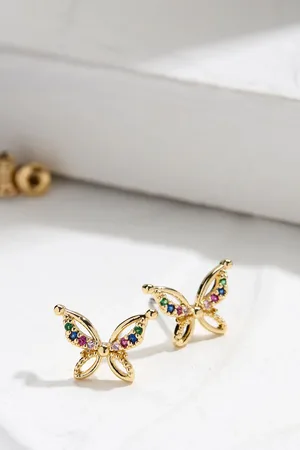Fat Face Butterfly Stud Earrings