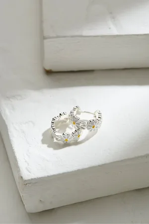 Fat Face Daisy Hoop Earrings