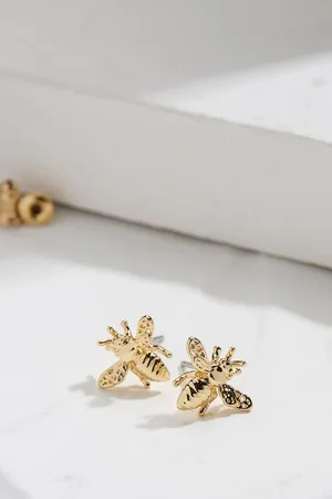 Fat Face Bee Stud Earrings