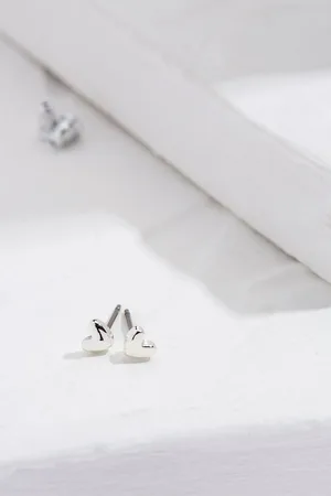 Fat Face Heart Stud Earrings