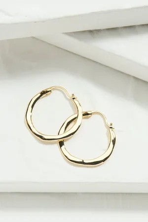 Fat Face Hammered Hoop Earrings