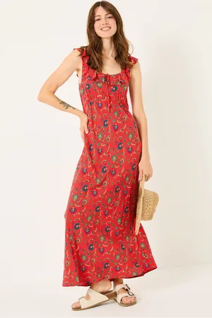 Fat Face Ali Frill Midi Dress