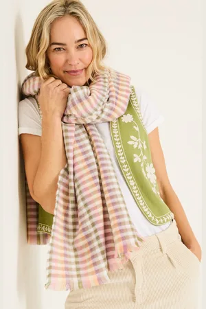 Fat Face Bea Gingham Scarf