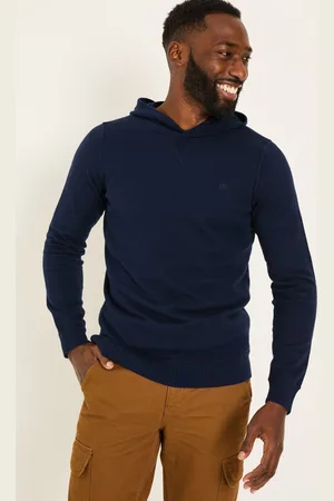 Fat Face Rye Fine Gauge Knitted Hoodie