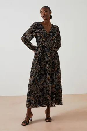 Fat Face Victoria Floral Devore Midi Dress
