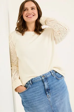 Fat Face Broderie Crew 100% Cotton Sweatshirt