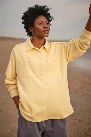 Fat Face Sage Waffle Overhead 100% Cotton Top