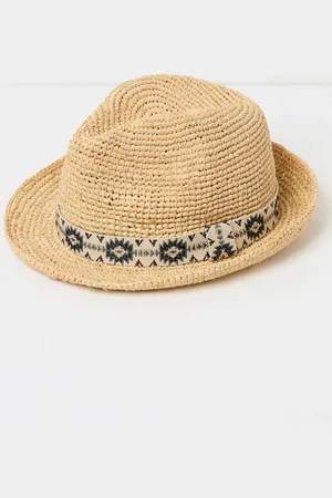 Fat Face Straw Trilby Hat