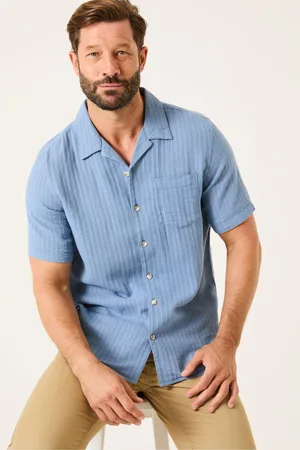 Fat Face Bugle Short Sleeve Linen Cotton Shirt