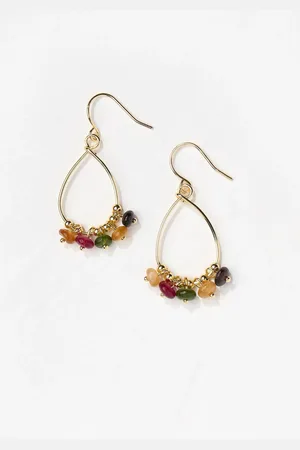 Fat Face Semi Precious Stone Drop Earrings