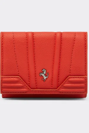 FERRARI Tri-fold Wallet In Textured Leather - Wallets And Small Leather Goods Os