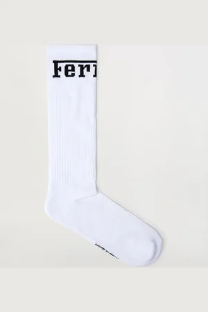 FERRARI Cotton Blend Socks With Logo - Underwear & Socks Os
