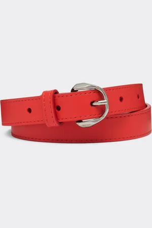 FERRARI Thin Leather Belt With Prancing Horse Detail - Female Belts 75