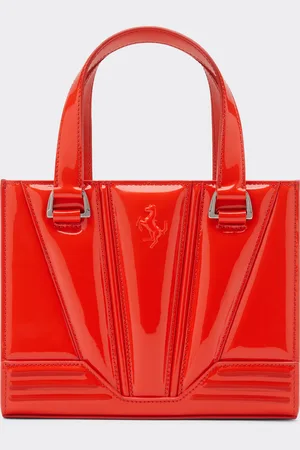 FERRARI Mini Tote Gt Bag In Glossy Patent Leather With Prancing Horse Detail - Handbags Os