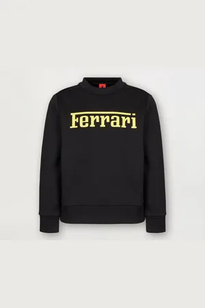FERRARI Children’s Sweatshirt In Recycled Scuba Fabric With Large Logo - Jackets And Sweatshirts 3y