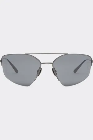 FERRARI Sunglasses In Black Titanium With Grey Polarised Lenses - Male Sunglasses Os