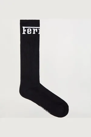 FERRARI Cotton Blend Socks With Logo - Underwear & Socks Os