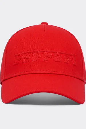 FERRARI Cotton Baseball Cap With Logo Embroidery - Hats Os