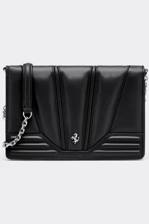 FERRARI Gt Leather Clutch Wallet With Chain - Handbags Os