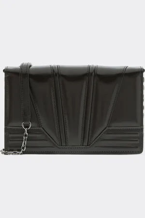 FERRARI Gt Brushed Leather Clutch Wallet With Chain - Female Mini Bags Os
