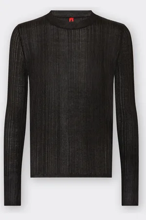 FERRARI Long-sleeved Top In Viscose And Lurex - Female Jumpers & Knitwear 36