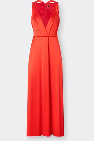 FERRARI Long Dress In Stretch Satin Twill - Female Dresses 38