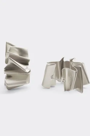 FERRARI Brass Earrings With Satin Palladium Finish - Female Earrings Os