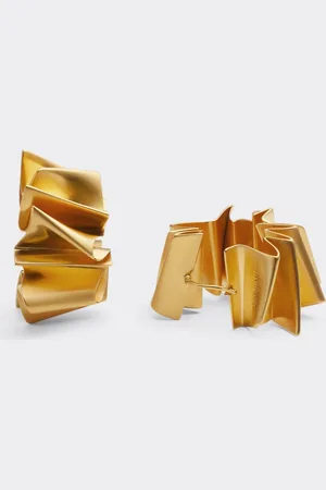 FERRARI Brass Earrings With Satin Gold Finish - Female Earrings Os