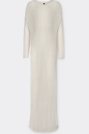 FERRARI Maxi Dress In Perforated Q-cycle® Fabric - Female Dresses 36