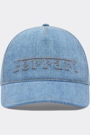 FERRARI Baseball Cap In Denim With Logo - Hats Os